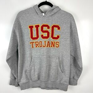 USC Trojans Hoodie Pull Over Collegiate Apparel Size XL Youth Red Grey Unisex